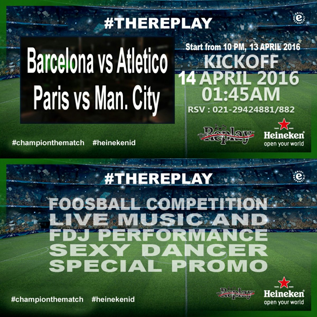 Join with us watch Quarter Final
#TheReplay #heinekenid #championthematch Please retweet my friends tq tq