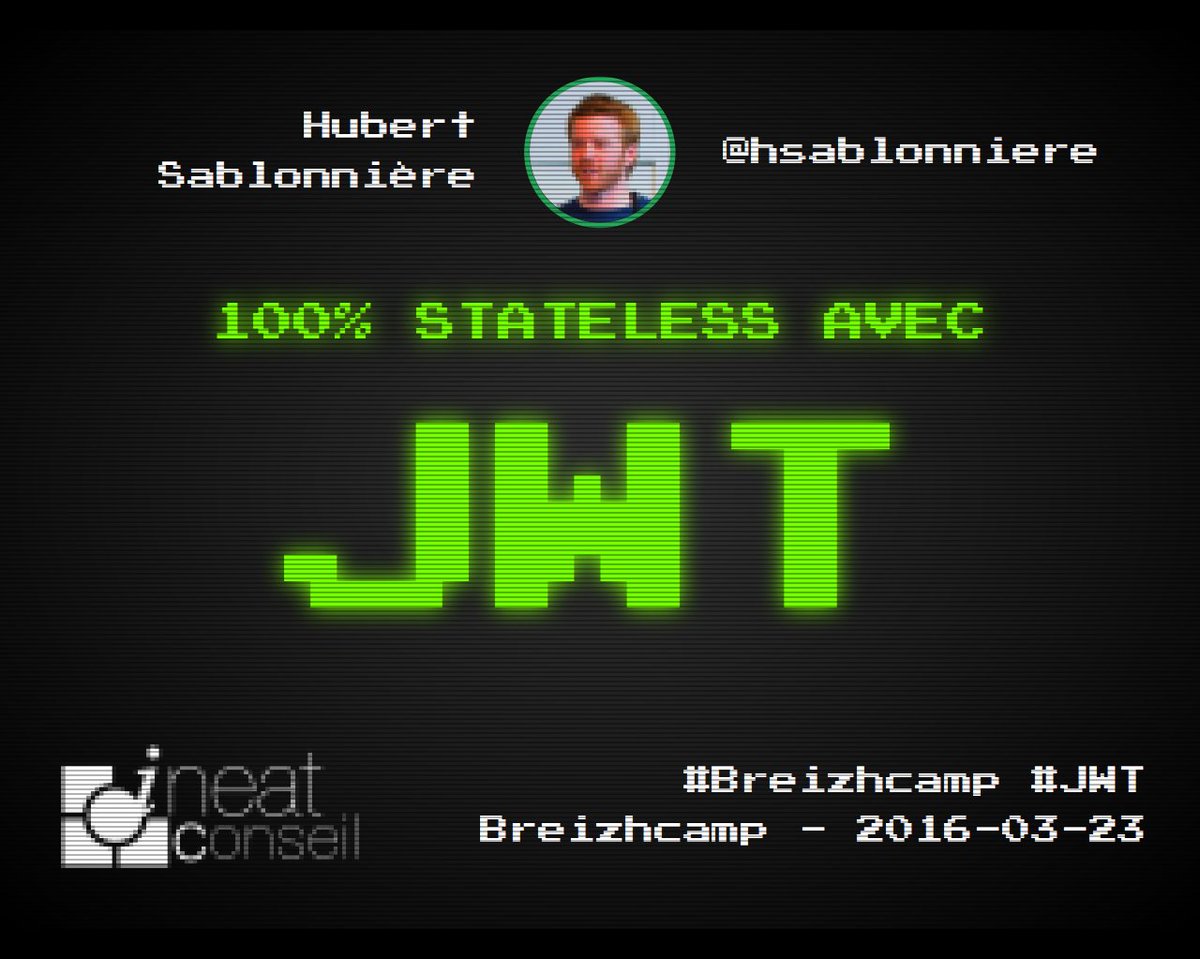 hsablonniere's tweet photo. Tomorrow, I'll give a talk about JSON Web Tokens @breizhcamp !!

#jwt #stateless #cookies #sessionID #microservices https://t.co/U2zjZYRyO1