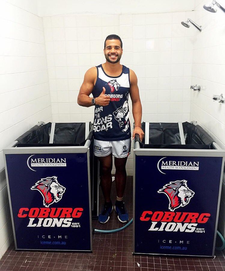 IceMe_Recovery's tweet photo. Sharp shooter @ahmedsaad23 pumped @CoburgFC have their brand new ICE•ME portable recovery baths on board #iceme #vfl https://t.co/ZQqWk74FfX