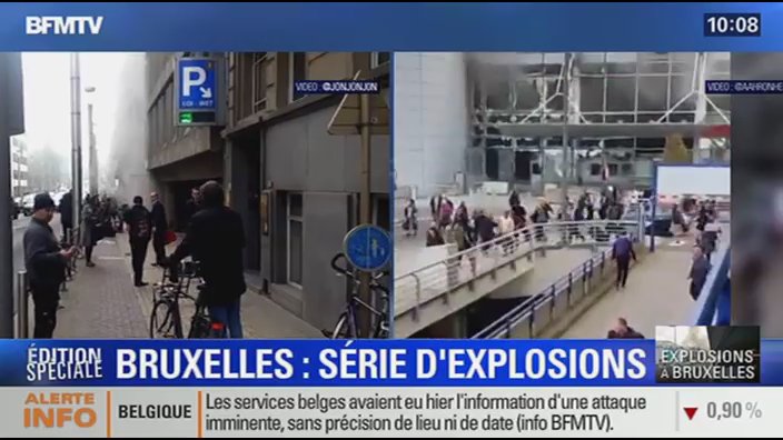 BFMTV's tweet photo. #Bruxelles "Les services belges avaient eu hier l'information d'une attaque imminente"

📺 https://t.co/LIEhlp6yN7 https://t.co/4f9pkMs14j