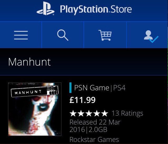 GTAonlineNews's tweet photo. Just so you all know manhunt (now available on ps4) is banned on @Twitch https://t.co/CsgDXekYXi