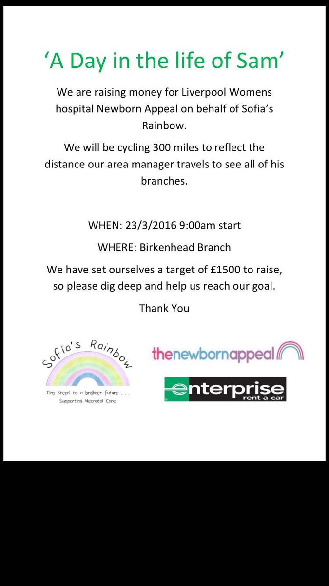 kimmy_mck's tweet photo. Great Work @jenevive84 speaking to our accounts to sponsor us to raise money for @LiverpoolWomens @SofiasRainbow 🌈💜 https://t.co/oPv3ETCOTt