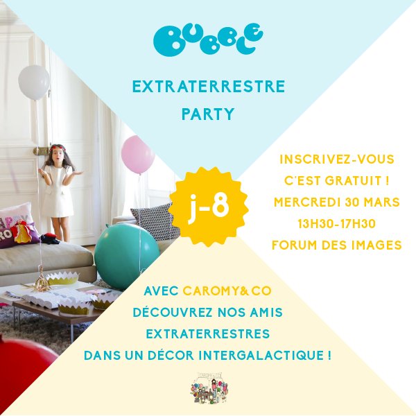 CaromyandCo's tweet photo. @Team_Bubblemag: Au prochain #BubbleEvent, vous voyagerez ds l’espace avec une déco intergalactique @CaromyandCo ! https://t.co/RSbYaW4fzz"