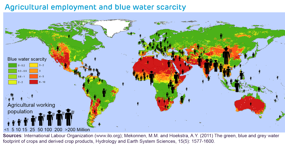 A_Chapagain's tweet photo. Agricultural creates >800M jobs in places where #water #scarcity is also high #WorldWaterDay https://t.co/zfpfaNM907 https://t.co/5SLWpmLeCJ