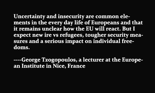 globaltimesnews's tweet photo. Voice on #Brussels: I expect new ire vs refugees, tougher measures and a serious impact on individual freedoms https://t.co/Dgms6ekiIn
