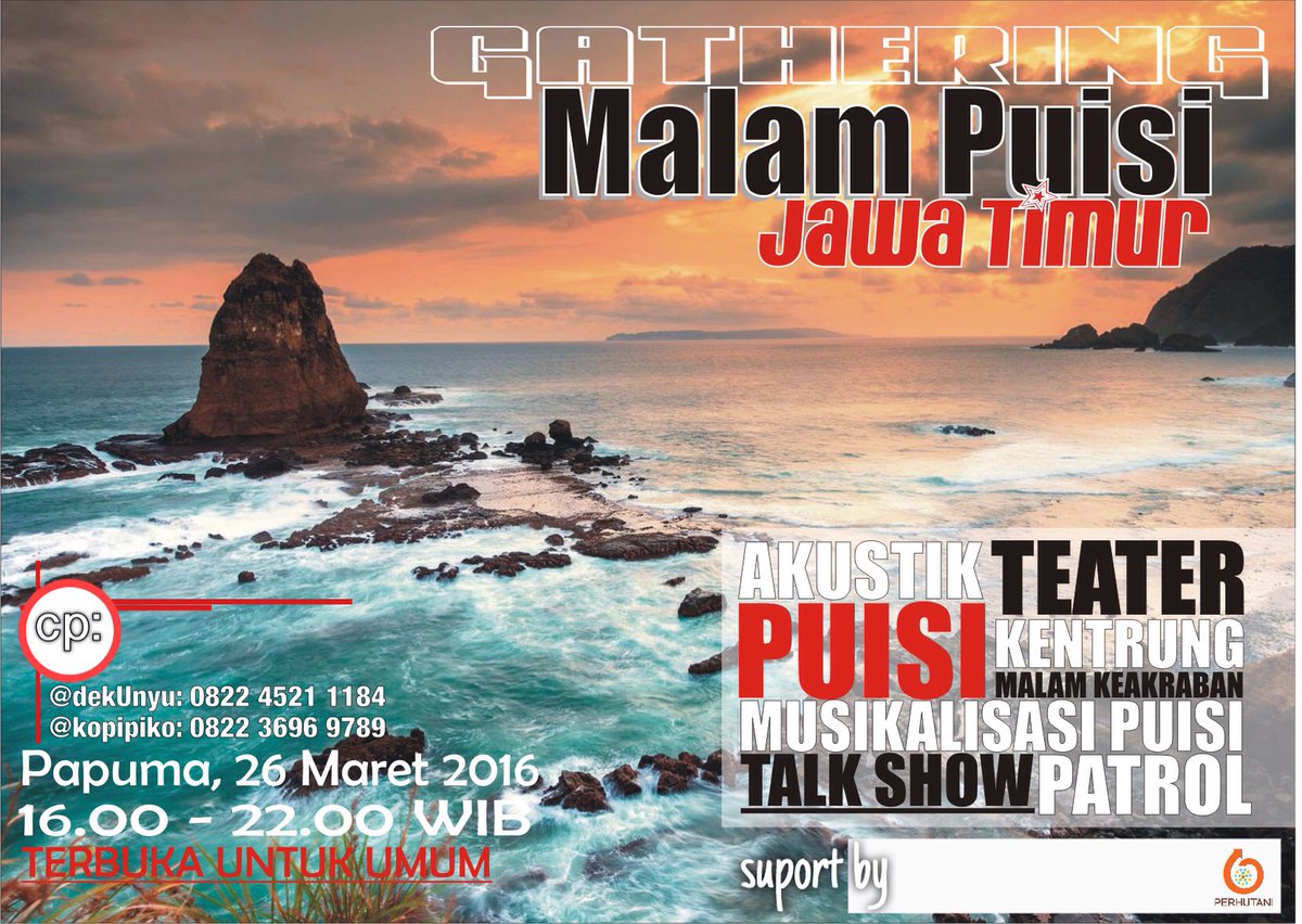 Datang, Dengar, dan Bacakan Puisimu. #GathMPjatim2 #PapumaJember 26 Maret 2016