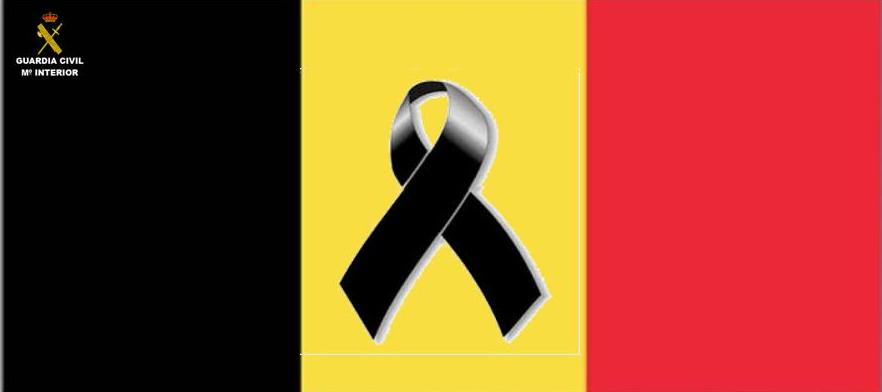 guardiacivil's tweet photo. Compartimos la inmensa tristeza del pueblo belga en estos duros momentos. 
Ánimo https://t.co/Hq5IC3OLLE
