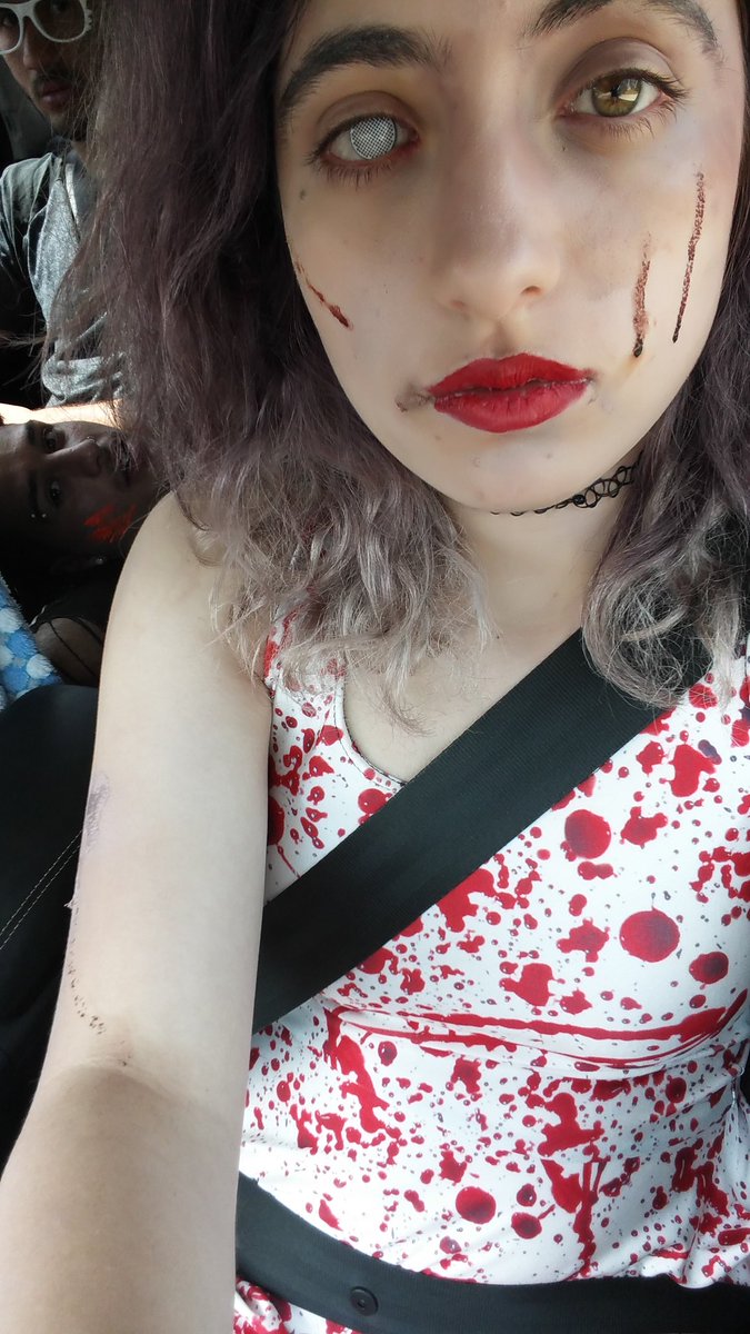 achinoamagur12's tweet photo. Purim @AdeleNHS #NHS12thGrade Scary Zombie white contact lenses https://t.co/ixKNpD3yIA
