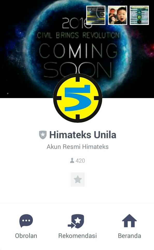 Add akun line official Himateks UNILA dengan ID : @xph9712j untuk info CBR UNILA 2016
