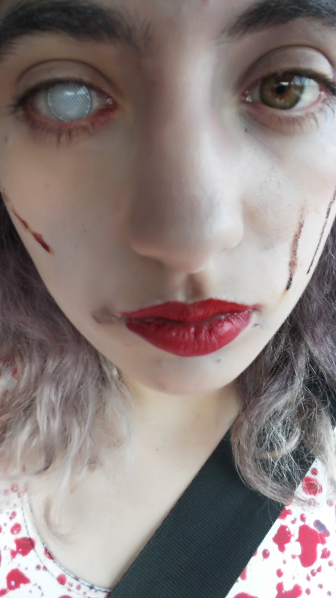 achinoamagur12's tweet photo. Purim @AdeleNHS #NHS12thGrade Scary Zombie white contact lenses https://t.co/ixKNpD3yIA