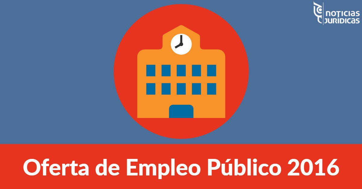 NotisJuridicas's tweet photo. Publicada la Oferta de Empleo Público para 2016 (RD 105/2016) https://t.co/Ww8ixm0ChI #oposiciones #convocatorias https://t.co/UqGuLfee2G