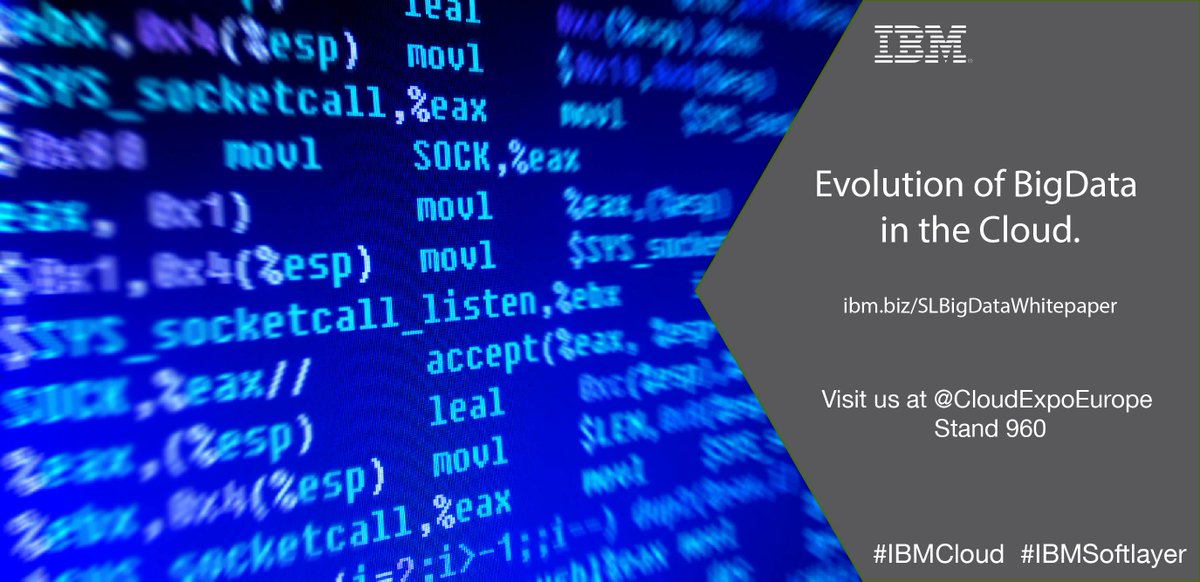 derekNoakes's tweet image. Learn about the evolution of #BigData in the #Cloud with #IBMSoftlayer -or visit us at @CloudExpoEurope Stand 960