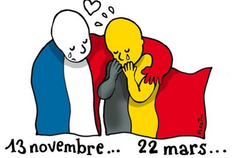 Newsmonkey_BE's tweet photo. Franse cartoonist maakt tekening die iedereen nu rondstuurt https://t.co/Rja2vv2zV0 #zaventem #maalbeek https://t.co/uUu67SQleE