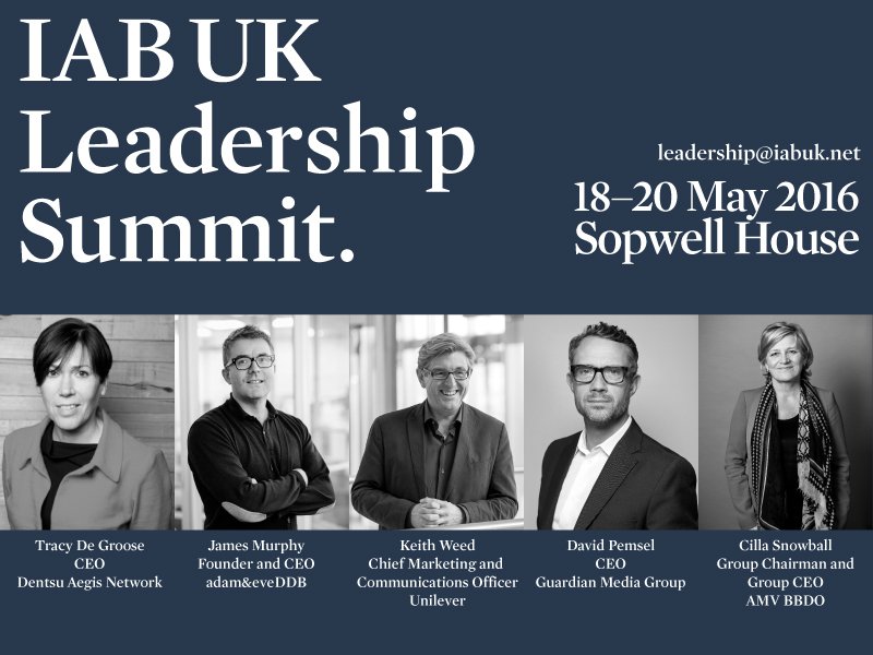 IABUK's tweet photo. Looking forward to hearing from our industry speakers at our #iableadershipsummit in May https://t.co/DJqb7OnkDv https://t.co/L2eubLRUvd
