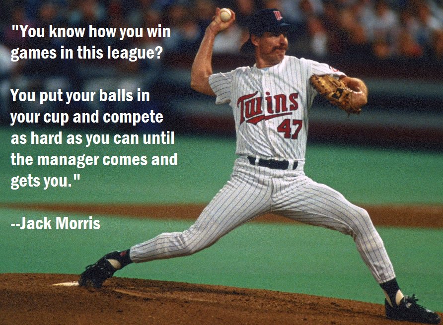 Rob Friedman on X: Pitching, Mental Game, Being a Competitor. Jack Morris.   / X