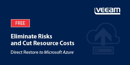 A new FREE feature – available NOW: Direct Restore to Microsoft #Azure vee.am/mMGmJw