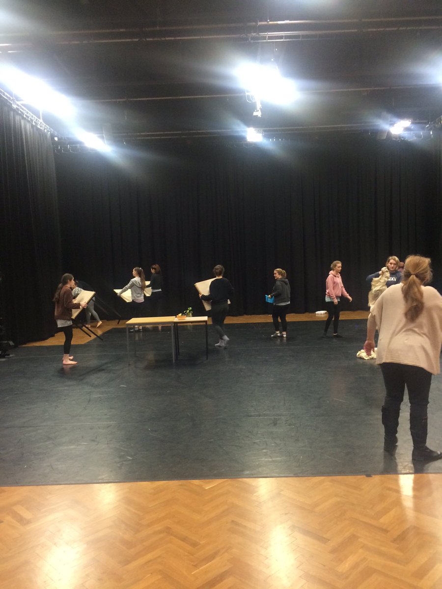 WintersTaleAW16's tweet photo. LIVE TWEETING FROM REHEARSALS: Bohemia sheep shearing festival is a go, go, go.....#ActorsWheel https://t.co/wmCxUeJcYU