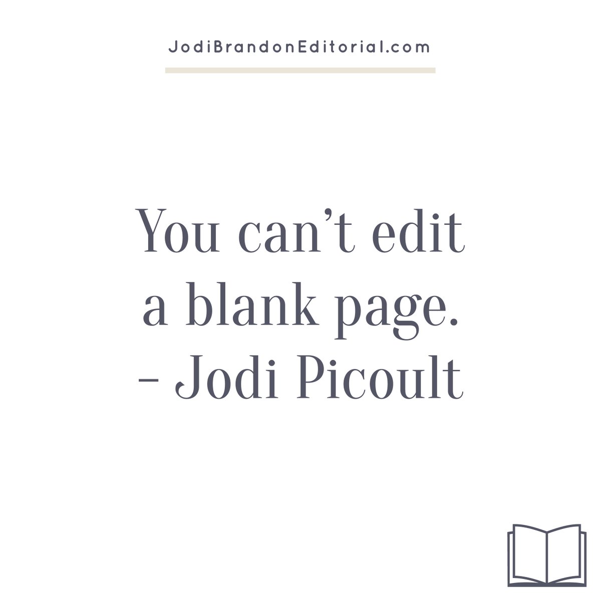 JodiBrandon's tweet image. I tell this to my clients every single day. Often multiple times.  #juststartwriting