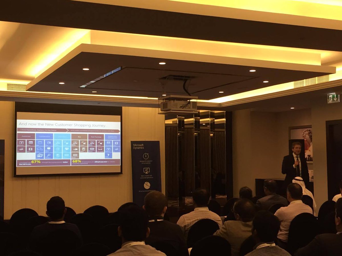 microsoftgulf's tweet photo. "68% of #millennials demand a seamless experience regardless of the channel" -Hartmut Cordes #DynamicsSummit2016 https://t.co/yGBLtWnp0t
