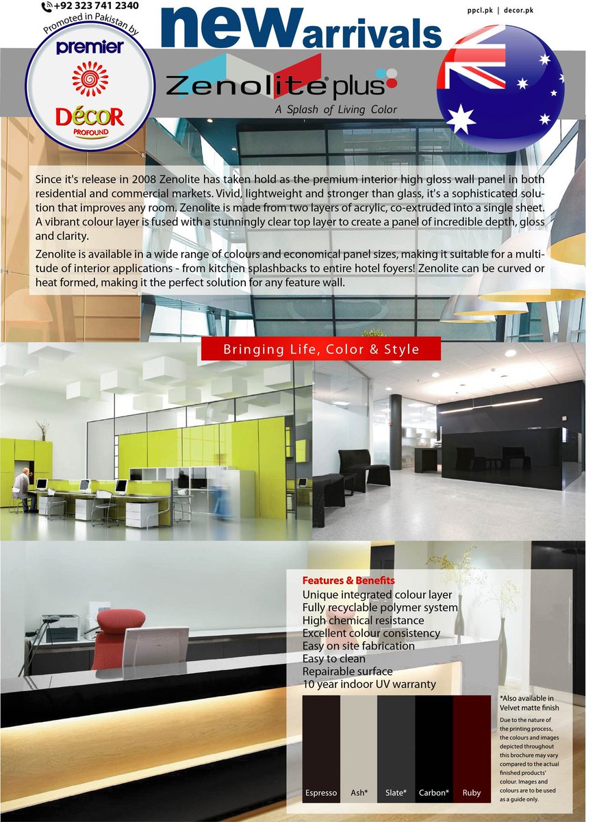 PPCGROUPPK's tweet photo. #Interior Surface, #Kitchen, #Bathroom #Zenolite, #Lustrolite, and #Stylelite Range  call +92-323-7412340. https://t.co/XKmzmZFT8v