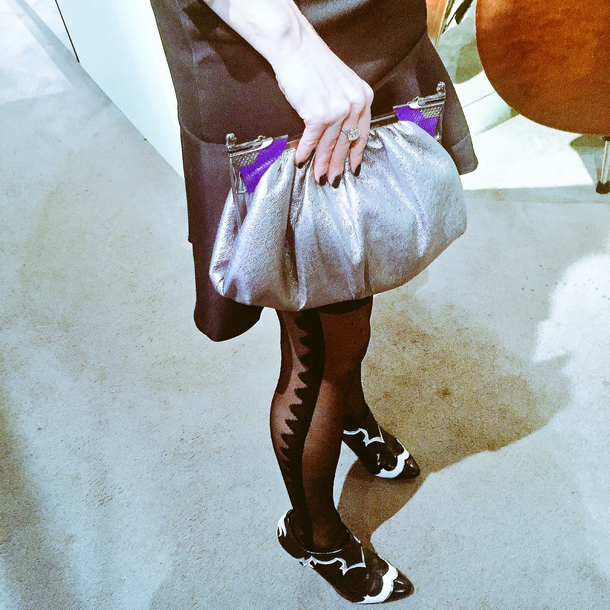 byDeeksha's tweet photo. @byDeeksha at @StoreMoi  party wearing Pfaraoh silver clutch , available on preorder only https://t.co/cHZF6HYg5g