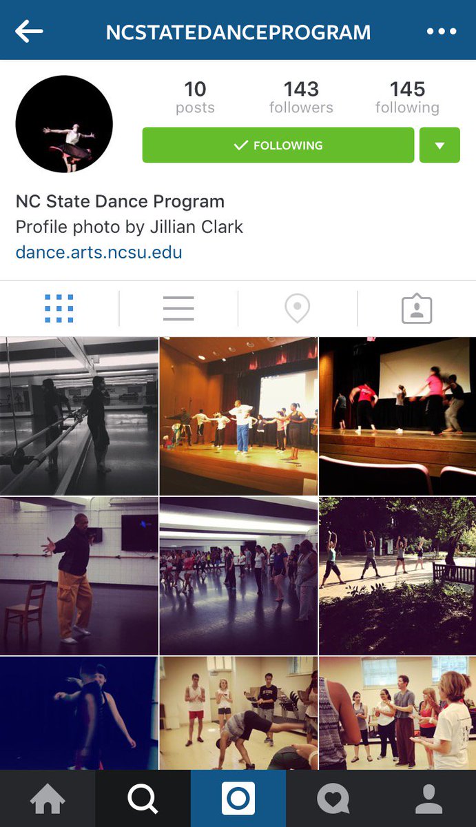 NCStateDance's tweet photo. Follow us on Instagram @ncstatedanceprogram for more updates https://t.co/Cihq0u0Jjq #NCStateDanceProgram #DanceInfo https://t.co/yxZ4Z3bqKm