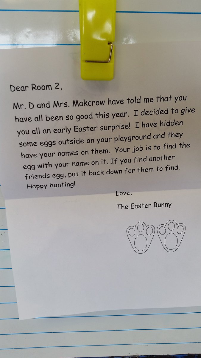 AyrRoom2's tweet photo. An early visit from the Easter Bunny! https://t.co/6Hs9J5kyEh