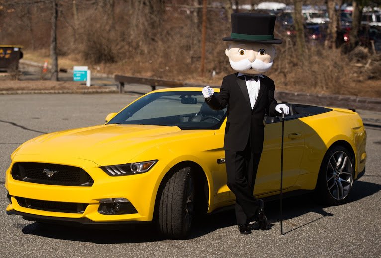 GrooveFord's tweet photo. Ford Mustang is Mr. Monopoly's new ride in the latest edition of Monopoly Empire. https://t.co/g7cuRtXxB5