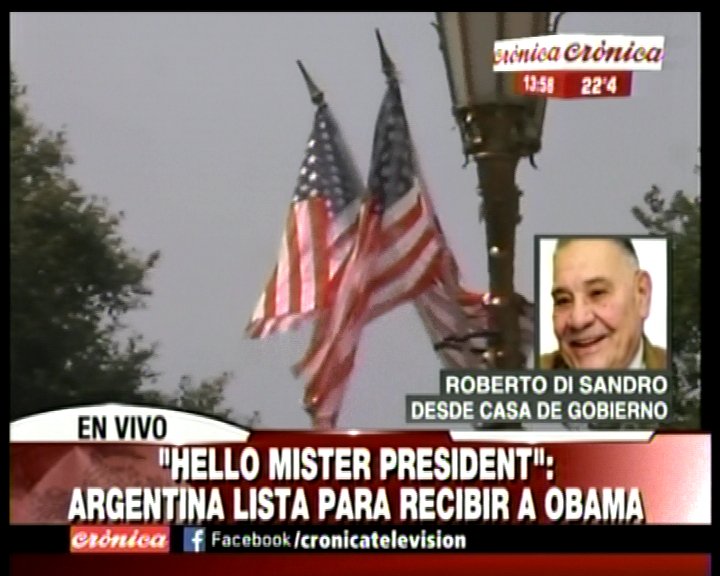 CronicaTV's tweet photo. #VisitaDeObama | #RobertoDiSandro desde #CasaDeGobierno nos cuenta sobre los preparativos https://t.co/n6I7UWpZBo https://t.co/4f1En0qJdN