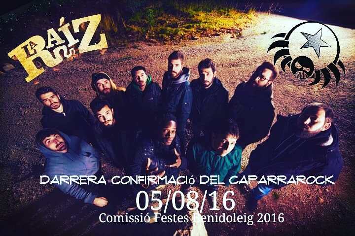 caparrarock's tweet photo. Rodés la corona al @caparrarock  el 5 d'agost amb @laraizband @Smoking_Souls @MeteorOficial i @ProzakSoup . https://t.co/shfxTGD2d1