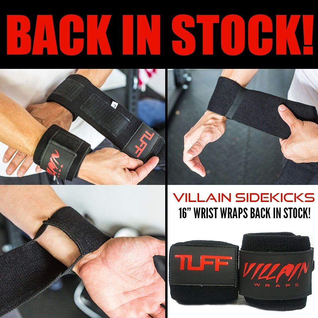 TuffWraps's tweet photo. Oh how sweet it is these 16" Villain Wrist Wraps are back in stock!! #villainwraps https://t.co/GDrEgQu8S5