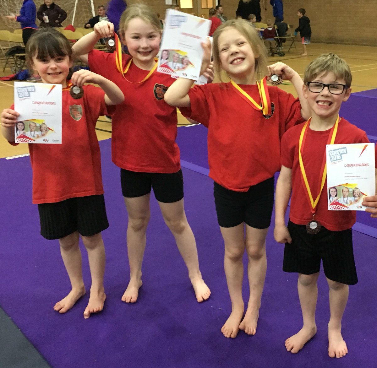 stgregorys_y2's tweet photo. Bronze medals in the Chorley Gymnastics Competition! Well done team! #cartwheel #Olympics https://t.co/WvvUYH08Cn