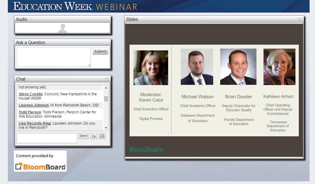 fmbrewington's tweet image. Starting a webinar on Competency Based PD with @educationweek. @cisnc #Love2Learn