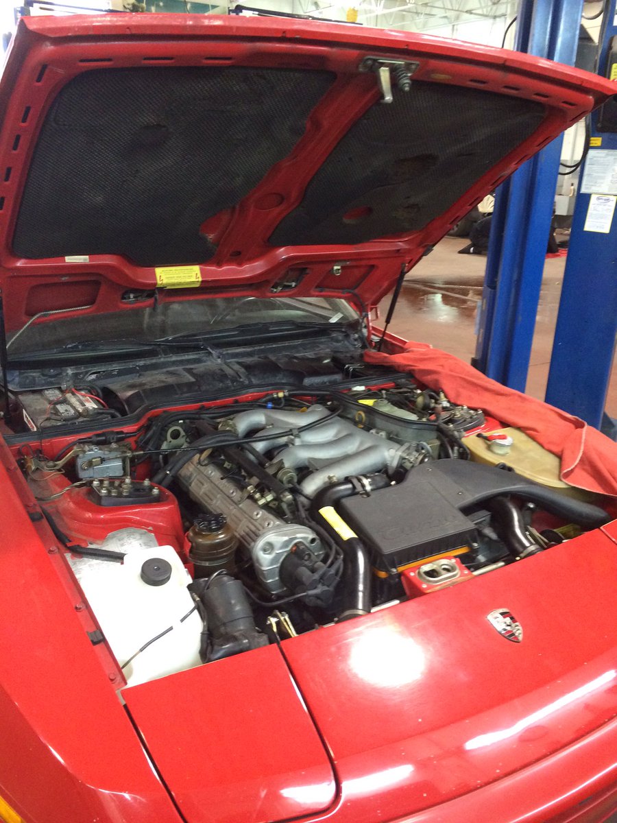 CalgaryPorsche's tweet photo. Happy #TurboTurbo. Love seeing the classics in our shop! #Porsche https://t.co/W6KXEichbv