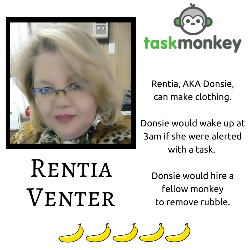 TaskMonkeyZA's tweet photo. Meet Rentia one of our friendliest task monkeys. Post a task for Rentia https://t.co/EKX6XsxrOZ #TasksMustFall https://t.co/77jltflOjl