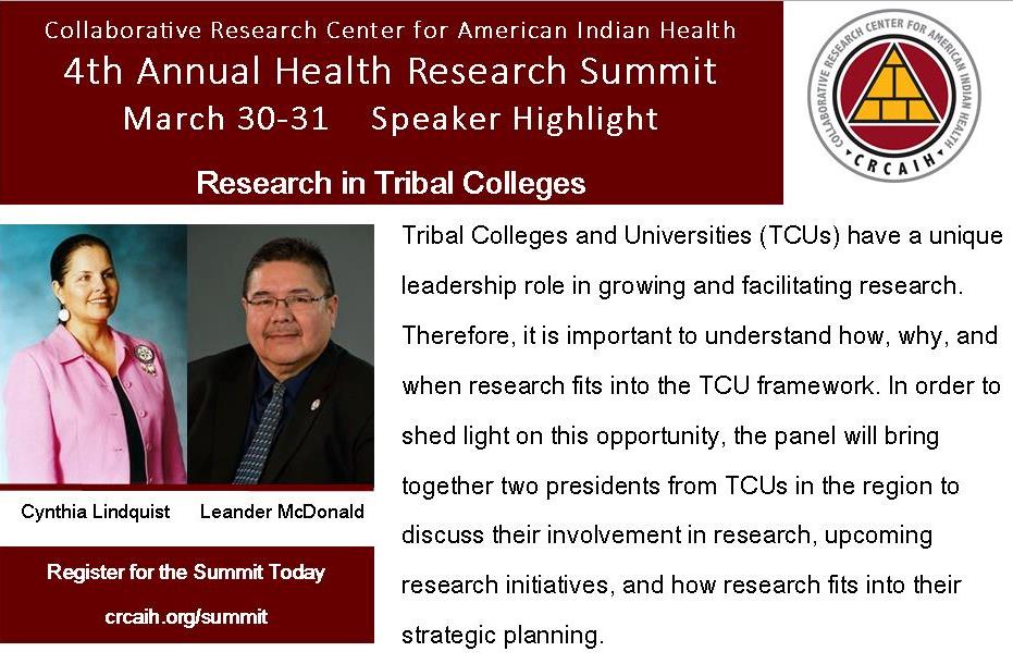 CRCAIH's tweet photo. This week's #CRCAIHSummit Speaker Highlight is Cynthia Lindquist and Leander McDonald. https://t.co/rwiCa0Ivo6. https://t.co/3hvCFvIepy