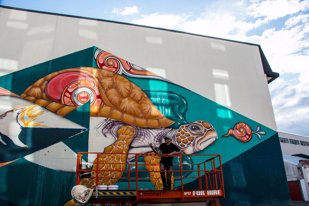 Streets: Pangeaseed – “Sea Walls: Murals for Oceans” (New Zealand) – Part I arrestedmotion.com/2016/03/street…