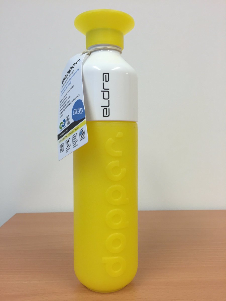 Verspreid jij met ons de boodschap van @De_Dopper? Vraag deze knal gele Eldra® variant aan bij onze sales!