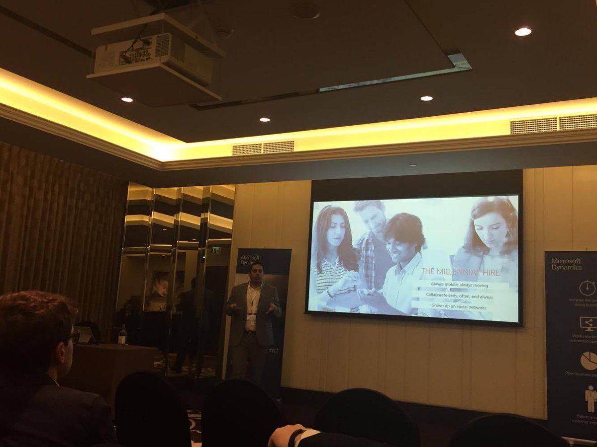 microsoftgulf's tweet photo. How can #businesses's productivity be boosted using #MSDynamicsCRM? Ayman Azmy answers that now. #DynamicsSummit2016 https://t.co/qVKY0TzH2R
