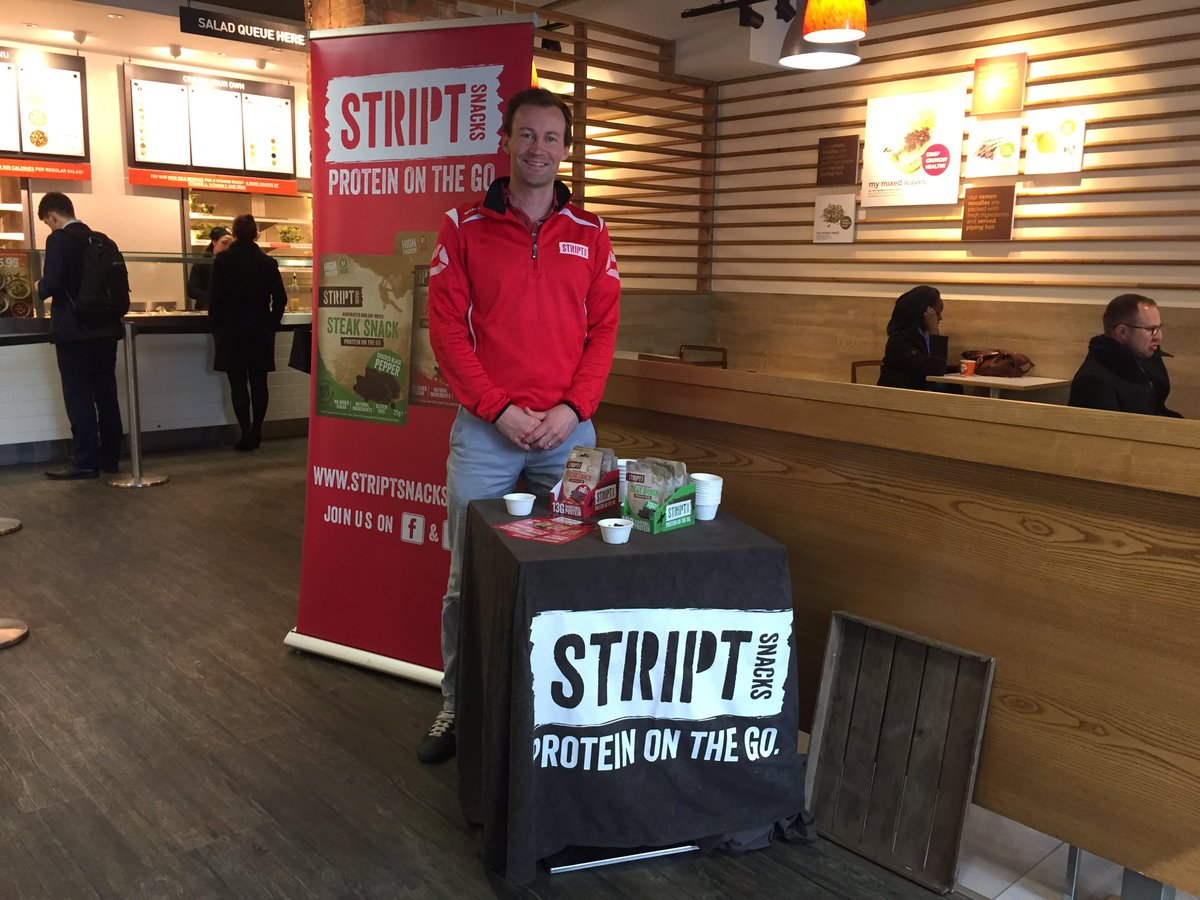 StriptSnacks's tweet image. Stript samples going down here @VitalSaladBar in London #ProteinOnTheGo