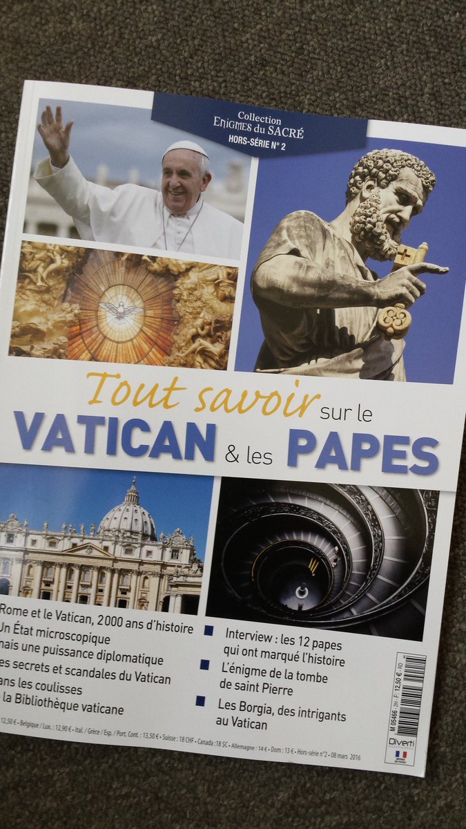 Ch_DICKES's tweet photo. Retrouvez les #12Papes @Ed_Tallandier dans HS Enigmes du Sacré. Entretien av. R. Sérini. Et bien d'autres historiens https://t.co/i5bJDxTN8n