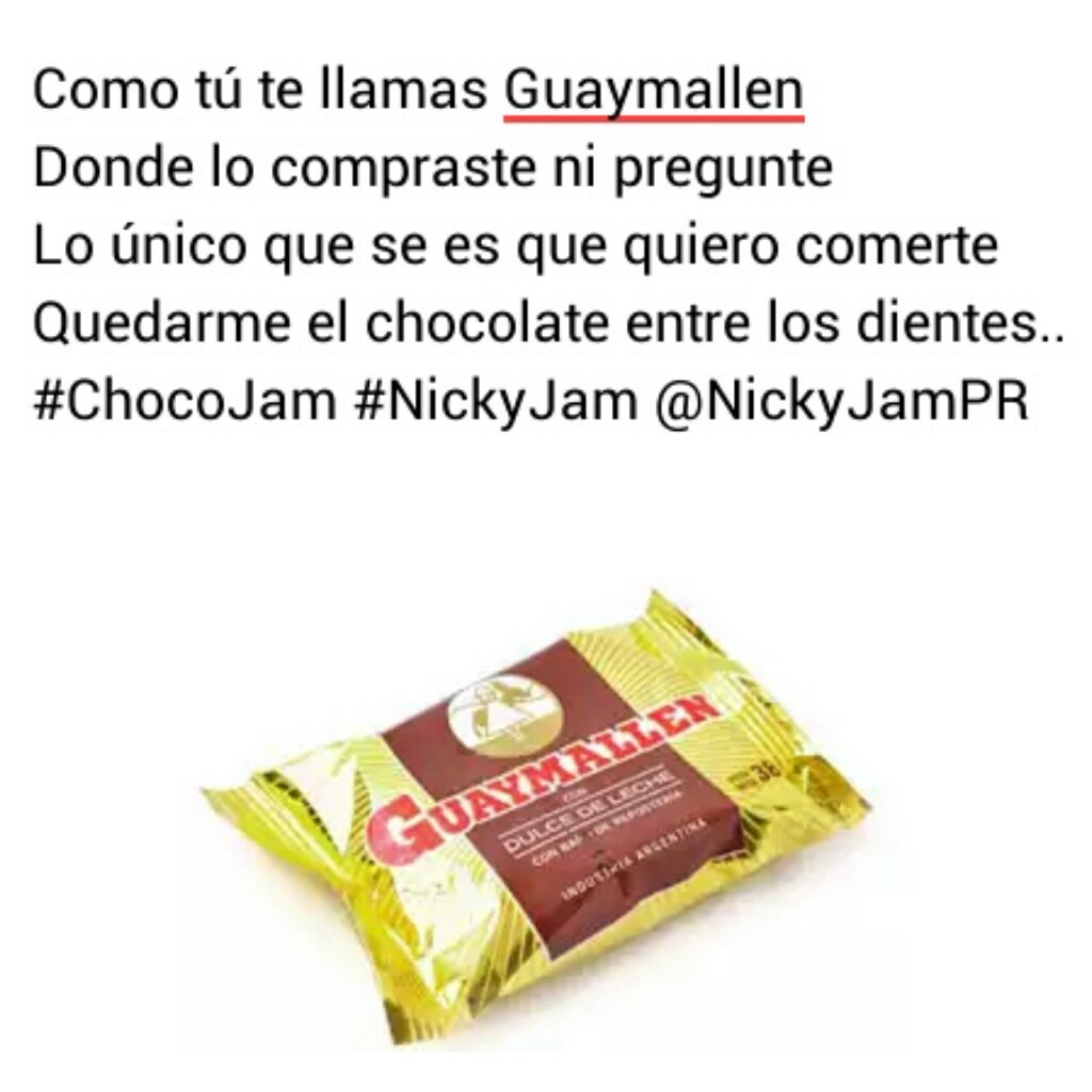 AugusArrieeta's tweet photo. #ChocoJam #NickyJam @NickyJamPR 
@GuaymallenAR https://t.co/ONysD30Zqw