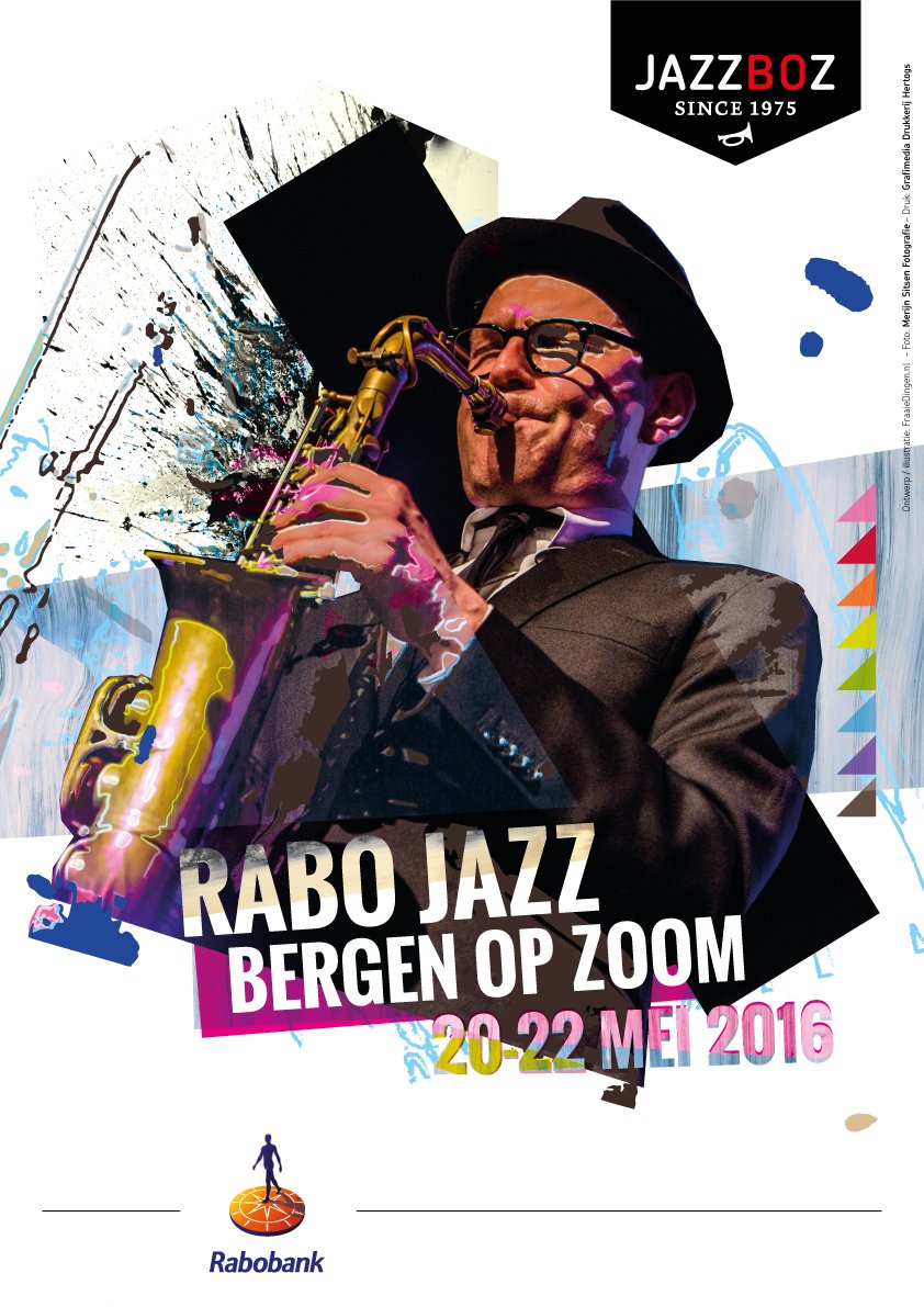 Poster van #jazzboz2016! Bewerking:<a href="/fraaiedingen/">FraaieDingen</a>, foto:<a href="/MerijnSitsen/">Merijn</a> Op de poster staat @Benjamin_Herman