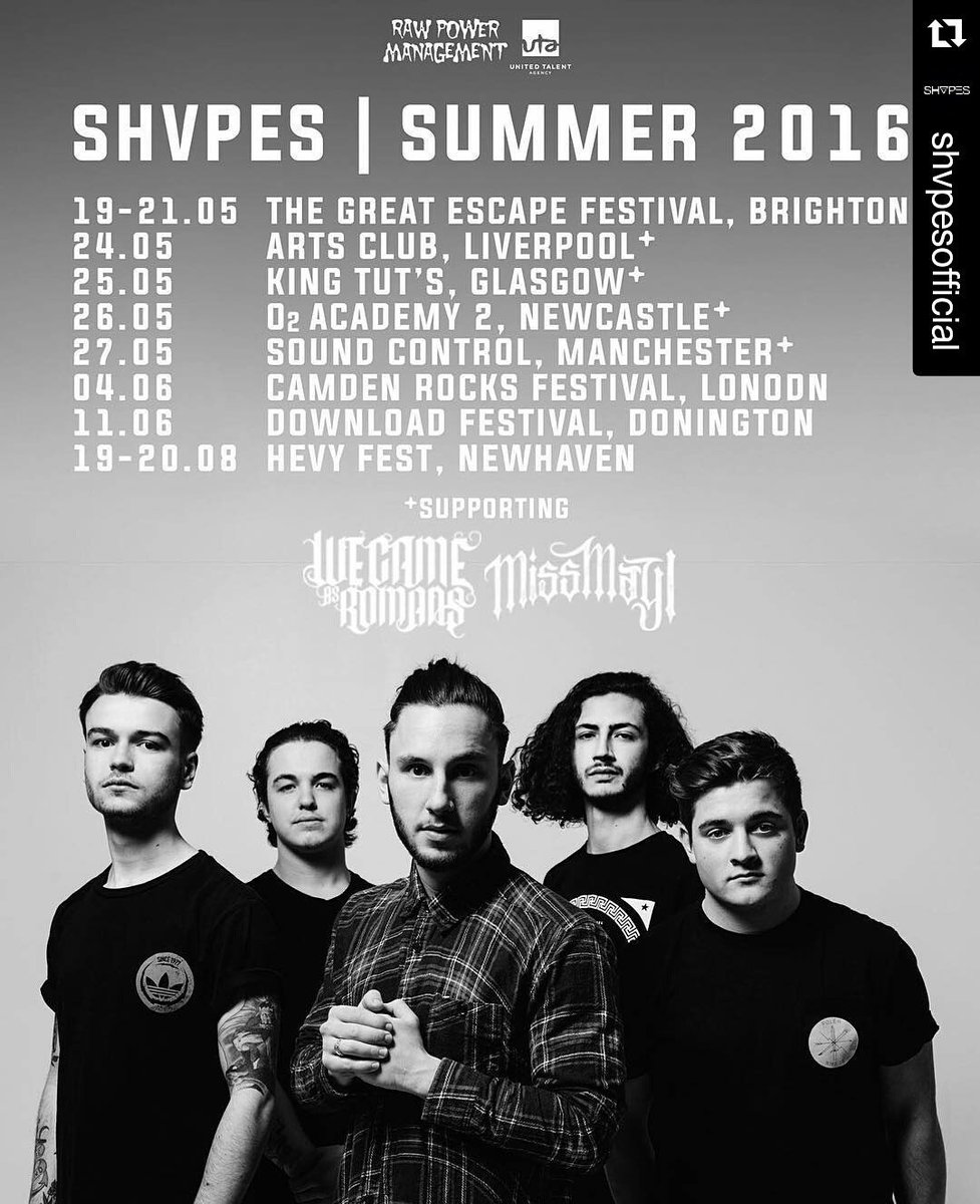 roadhawktouring's tweet photo. Driving and Guitar Teching for @SHVPESofficial at @thegreatescape @HevyFest @CamdenRocksFest and @DownloadFest https://t.co/d70UxEx13P