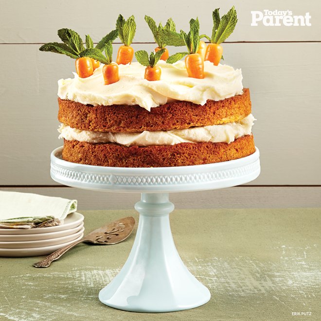 Todaysparent's tweet photo. You'll be the star of your #Easter dinner if you make this amazing carrot cake. Trust us —> https://t.co/3qvldvjKKh https://t.co/HcUA4oieEJ