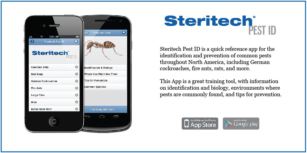 Get your staff up to speed on spring problem pests. Free download of Steritech's PestID app: ow.ly/ZIHyS