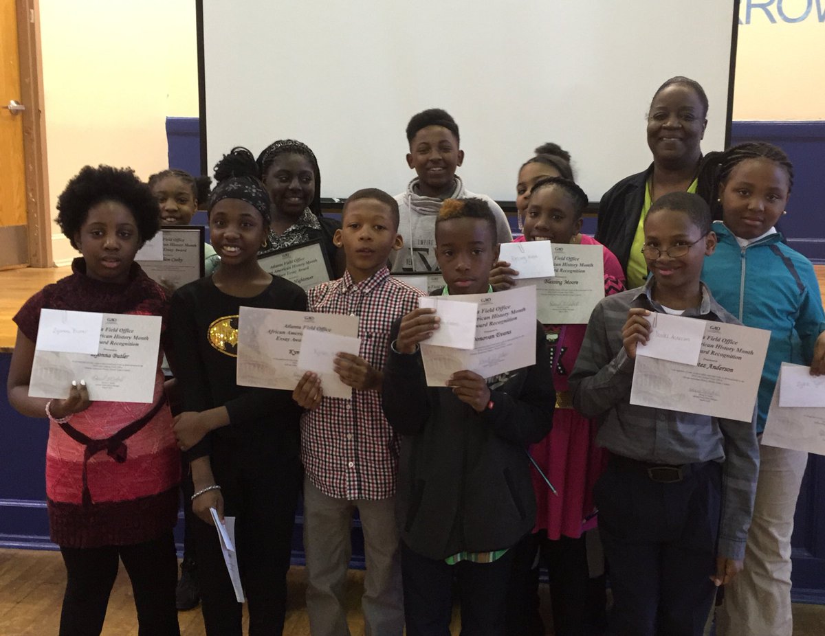APSFLSTRONG's tweet photo. Celebrating US GAOffice African American History Month 2016 Essay Contest Winners! #DrEmilyMassey #ATLsuper https://t.co/lvfadmQEuk