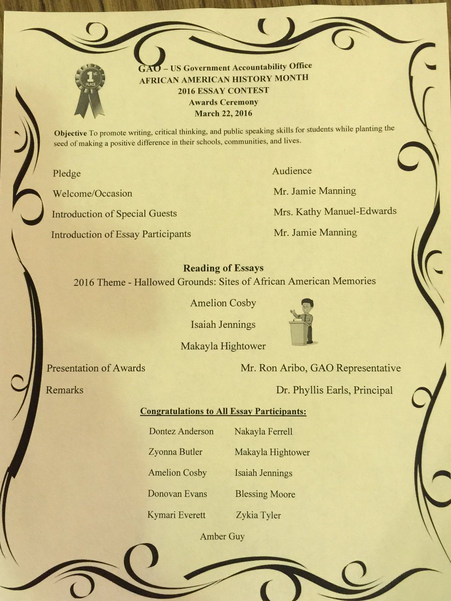 APSFLSTRONG's tweet photo. Celebrating US GAOffice African American History Month 2016 Essay Contest Winners! #DrEmilyMassey #ATLsuper https://t.co/lvfadmQEuk