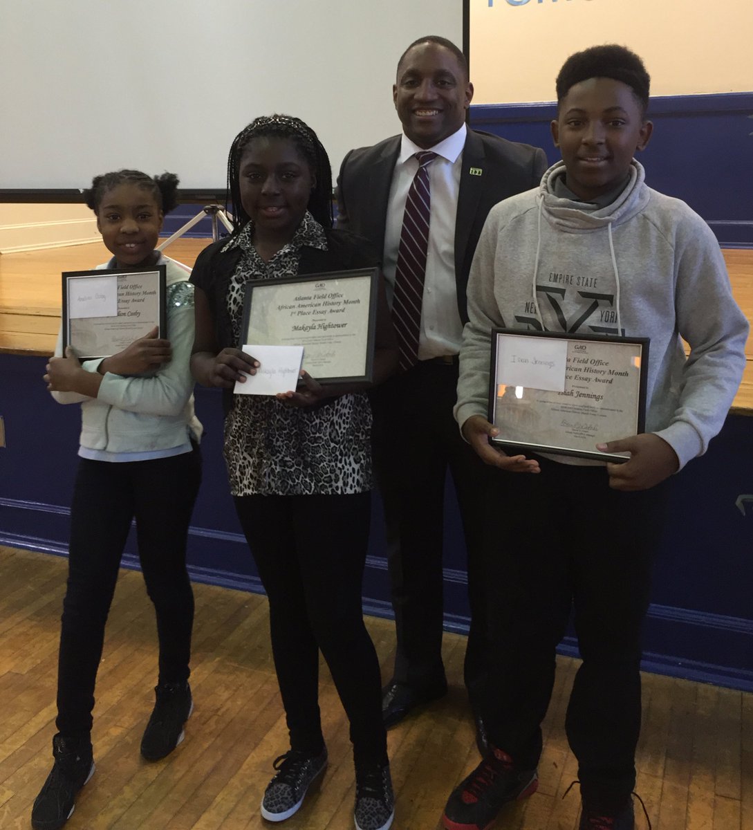 APSFLSTRONG's tweet photo. Celebrating US GAOffice African American History Month 2016 Essay Contest Winners! #DrEmilyMassey #ATLsuper https://t.co/lvfadmQEuk