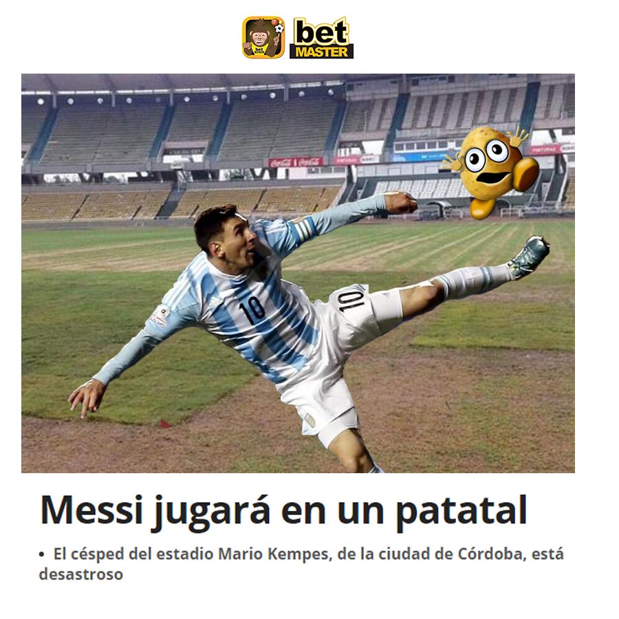 betmasterapp's tweet image. La #albiceleste: #messi jugara en un patatal #Argentina #patatas j.mp/betMasterApp #argentina #bolivia